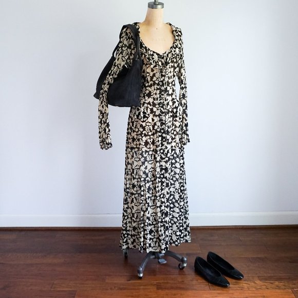 Skagen  Black Nubuck Leather Drapey Shoulder bag - Picture 9 of 10